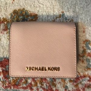 Michael Michael Kors Leather Flap Card Holder